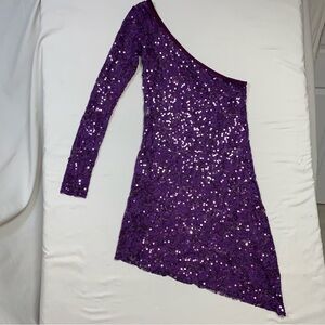 CICCI Dance Costume Womens Medium Purple Sequin Ballet Jazz Hip Hop Competition